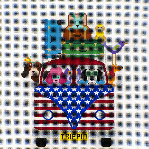 Patriotic Pups Trippin’ Along